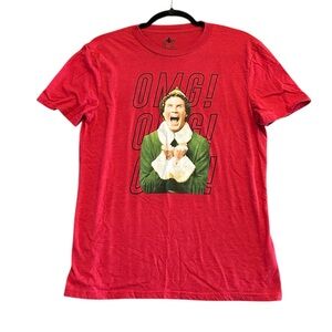 5/$25 ELF Red OMG Graphic Tee Christmas t shirt unisex size medium